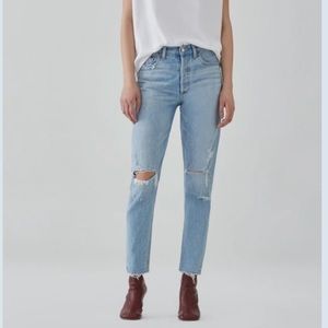 NWT AGOLDE Jamie High Rise Classic in Shakedown